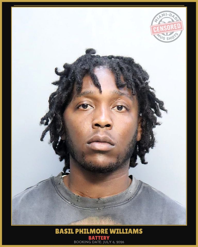 Williams Basil Philmore Arrested – OUT-OF-CNTY/WARRANT – Miami-Dade County (July 6, 2026)