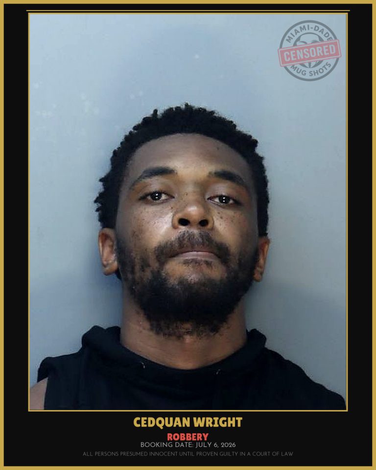 Wright Cedquan Arrested – PETIT THEFT 2> CONV – Miami-Dade County (July 6, 2026)