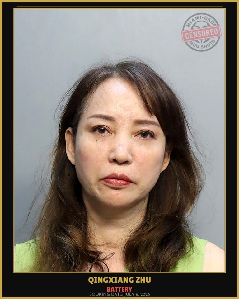 Zhu Qingxiang Arrested – HLTH CARE/W/O/LICENS – Miami-Dade County (July 6, 2026)