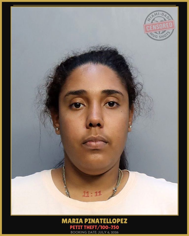 Pinatellopez Maria Margarita Arrested – PETIT THEFT/100-750 – Miami-Dade County (July 6, 2026)