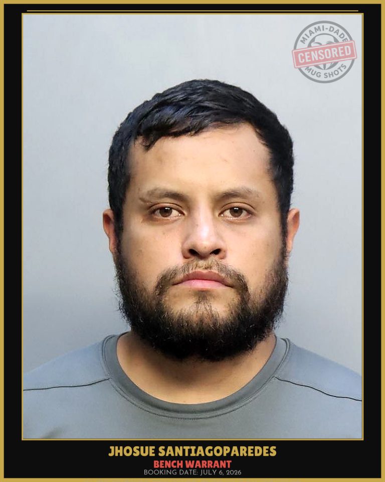 Santiagoparedes Jhosue Ali Arrested – BENCH WARRANT – Miami-Dade County (July 6, 2026)