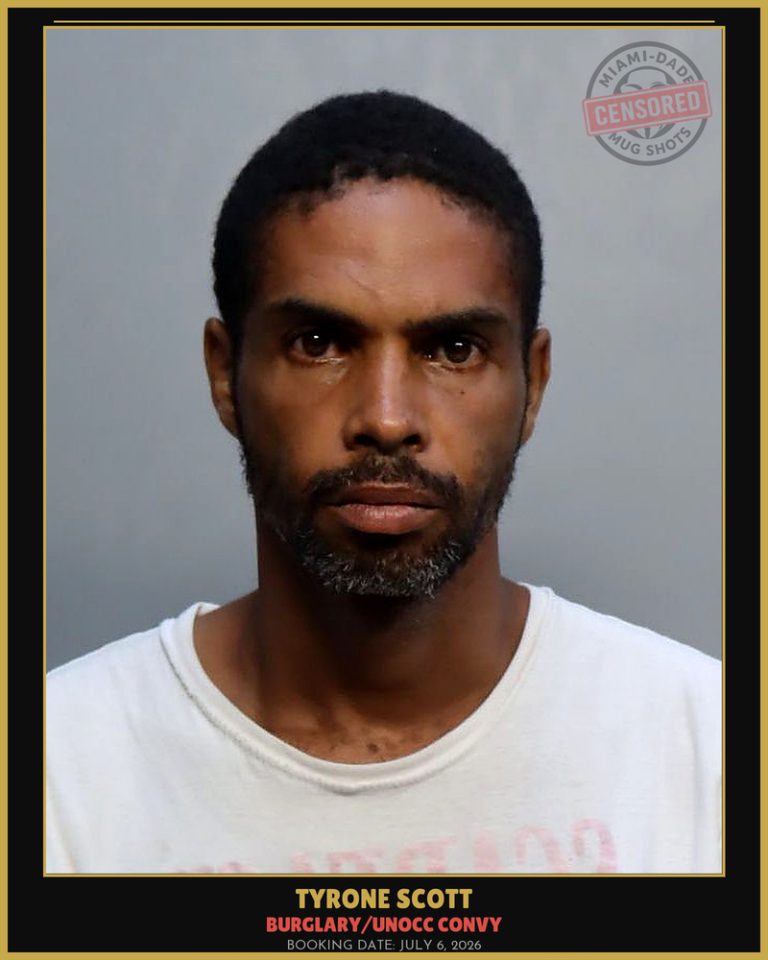 Scott Tyrone David Arrested – BURGLARY/UNOCC CONVY – Miami-Dade County (July 6, 2026)