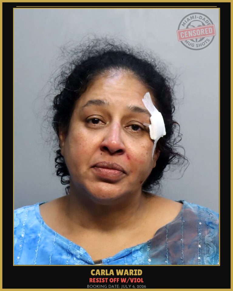 Warid Carla Michelle Arrested – RESIST OFF W/VIOL – Miami-Dade County (July 6, 2026)