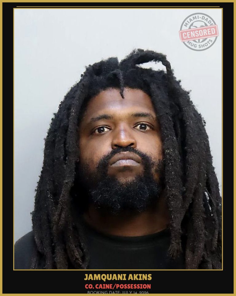 Akins Jamquani  Ladaris Arrested – Co. Caine/POSSESSION – Miami-Dade County (July 14, 2026)