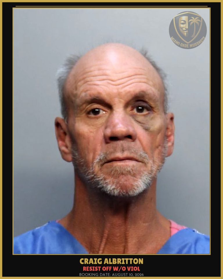 Albritton Craig  Michael Arrested – RESIST OFF W/O VIOL – Miami-Dade County (August 10, 2026)
