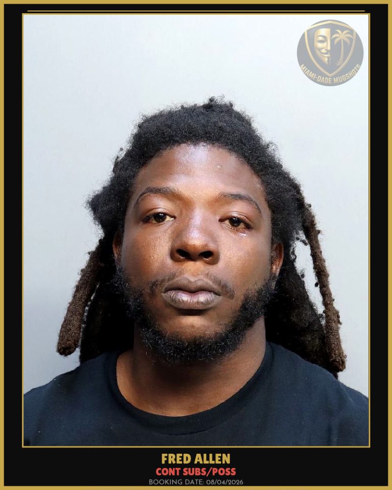 Allen Fred  Winslow Arrested – CONT SUBS/POSS – Miami-Dade County (August 4, 2026)