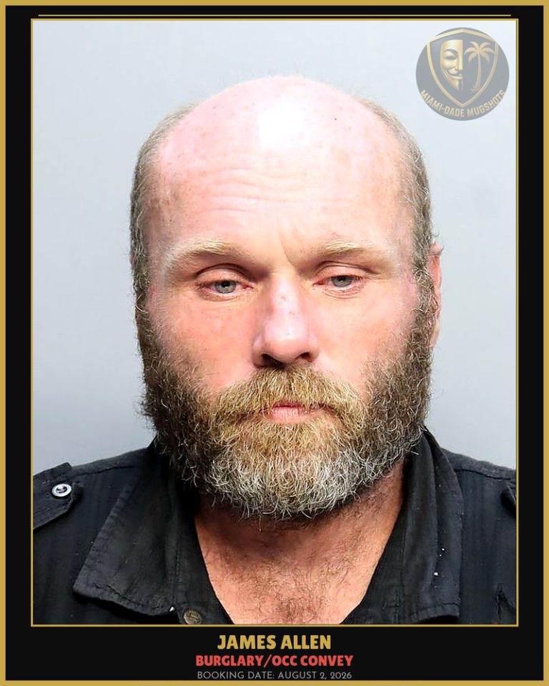 Allen James Ray Arrested – BURGLARY/OCC CONVEY – Miami-Dade County (August 2, 2026)
