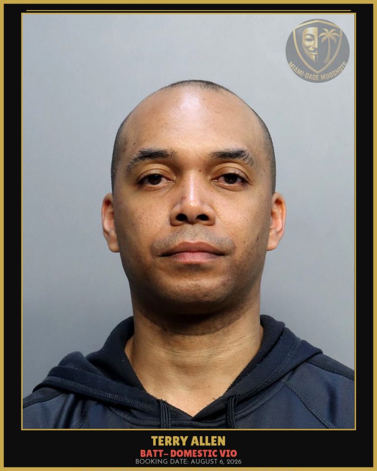 Allen Terry Arrested – BATT- DOMESTIC VIO – Miami-Dade County (August 6, 2026)