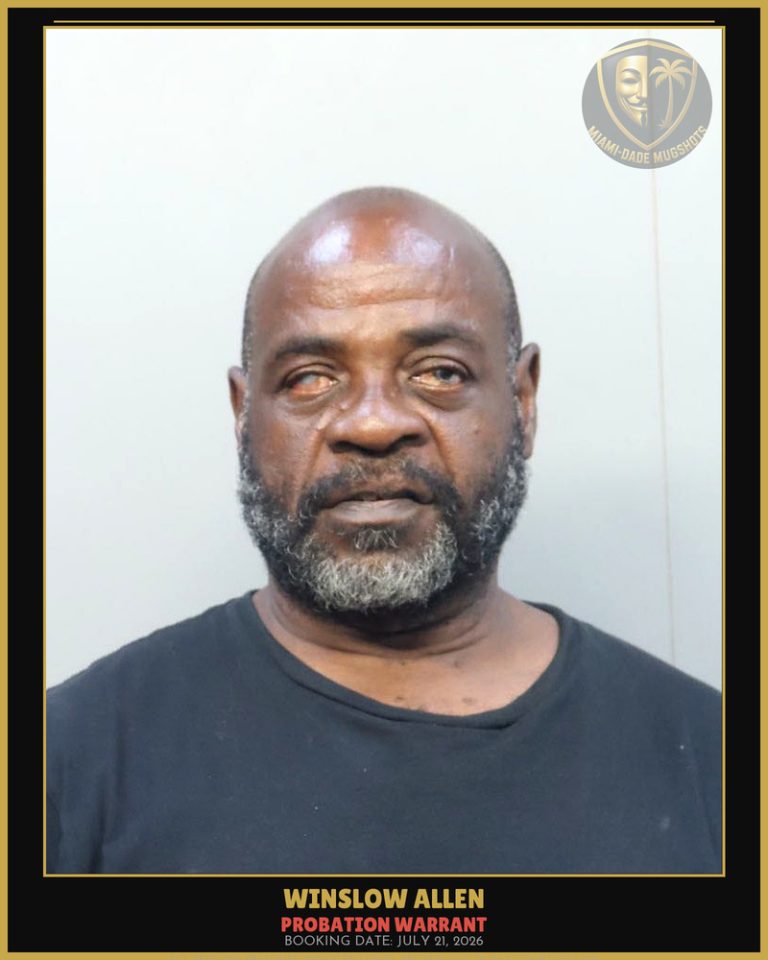 Allen Winslow Arrested – PROBATION WARRANT – Miami-Dade County (July 21, 2026)