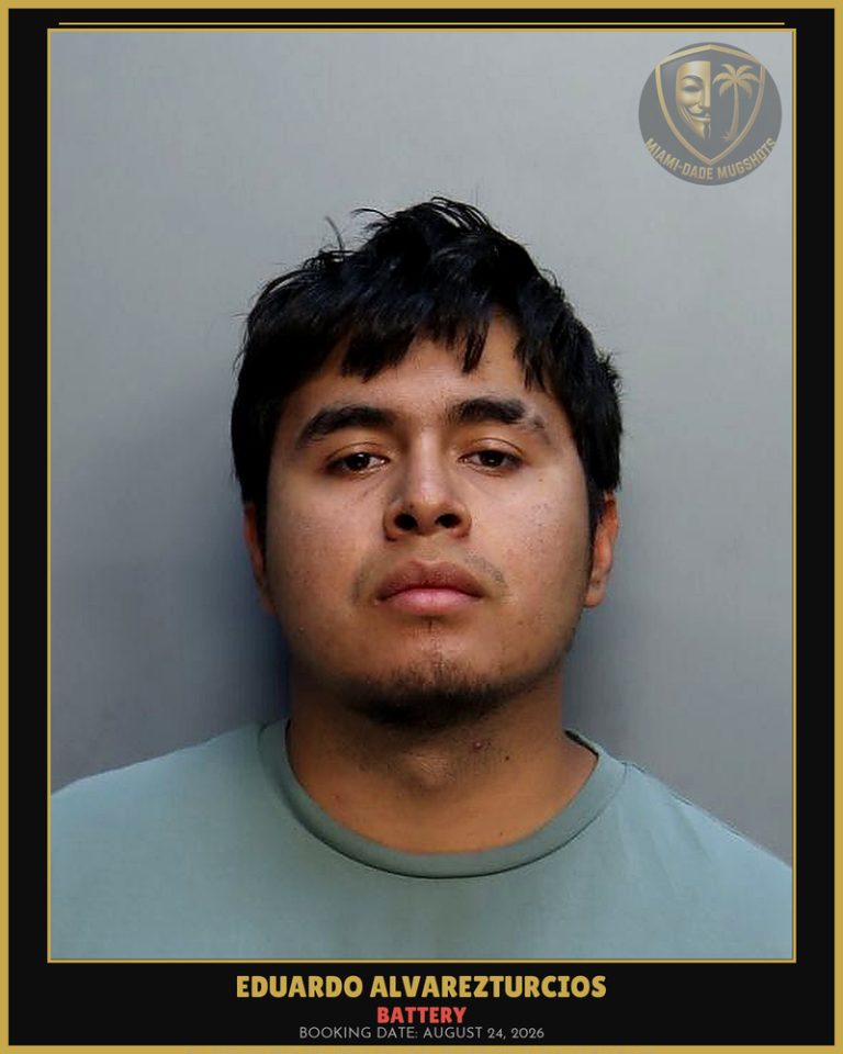 Alvarezturcios Eduardo  Rafael Arrested – BATTERY – Miami-Dade County (August 24, 2026)