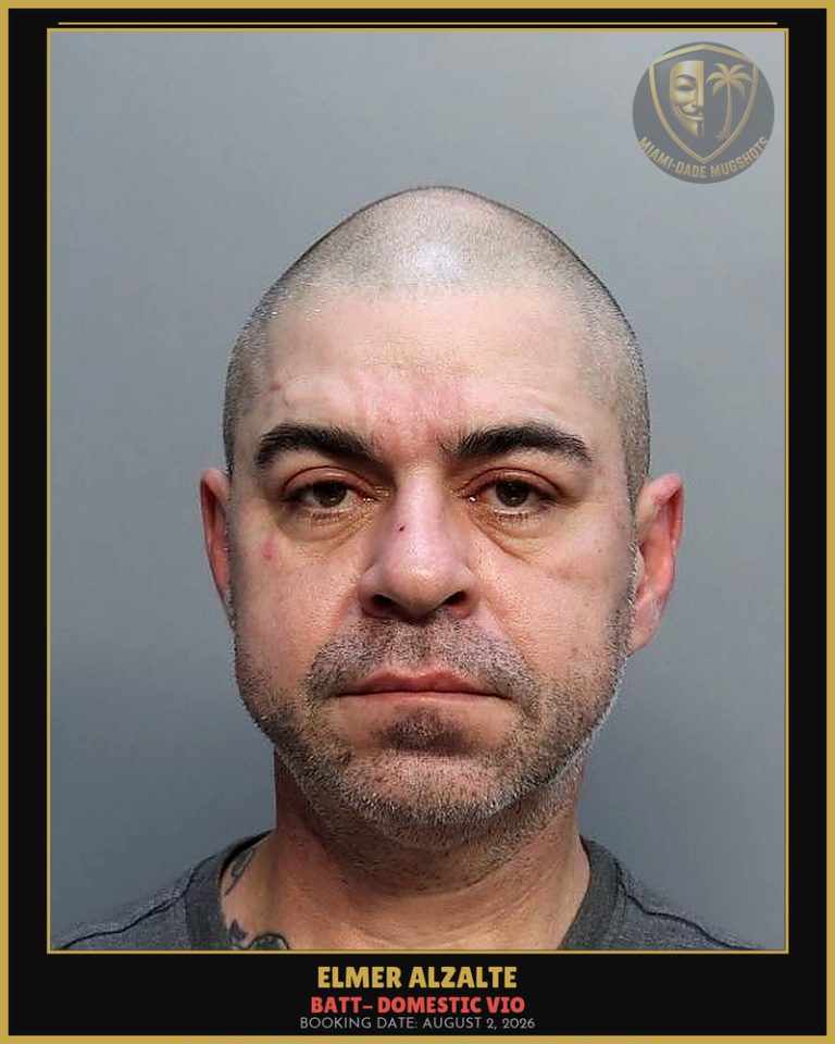 Alzalte Elmer Arrested – BATT- DOMESTIC VIO – Miami-Dade County (August 2, 2026)