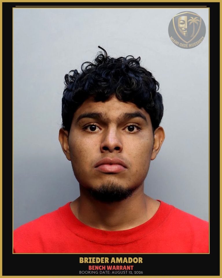 Amador Brieder Arrested – BENCH WARRANT – Miami-Dade County (August 12, 2026)