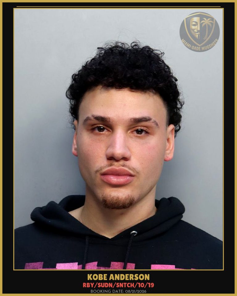 Anderson Kobe  Alan Arrested – RBY/SUDN/SNTCH/10/19 – Miami-Dade County (Unknown)