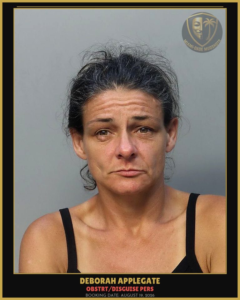 Applegate Deborah  Lynn Arrested – OBSTRT/DISGUISE PERS – Miami-Dade County (August 19, 2026)