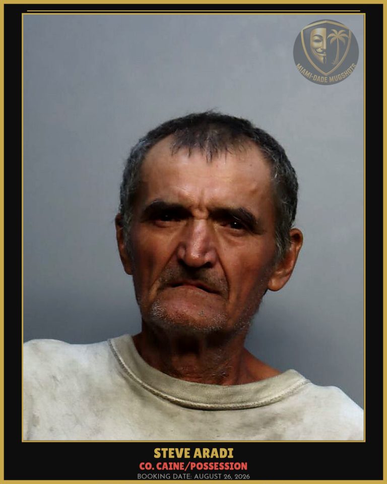 Aradi Steve Arrested – Co. Caine/POSSESSION – Miami-Dade County (August 26, 2026)