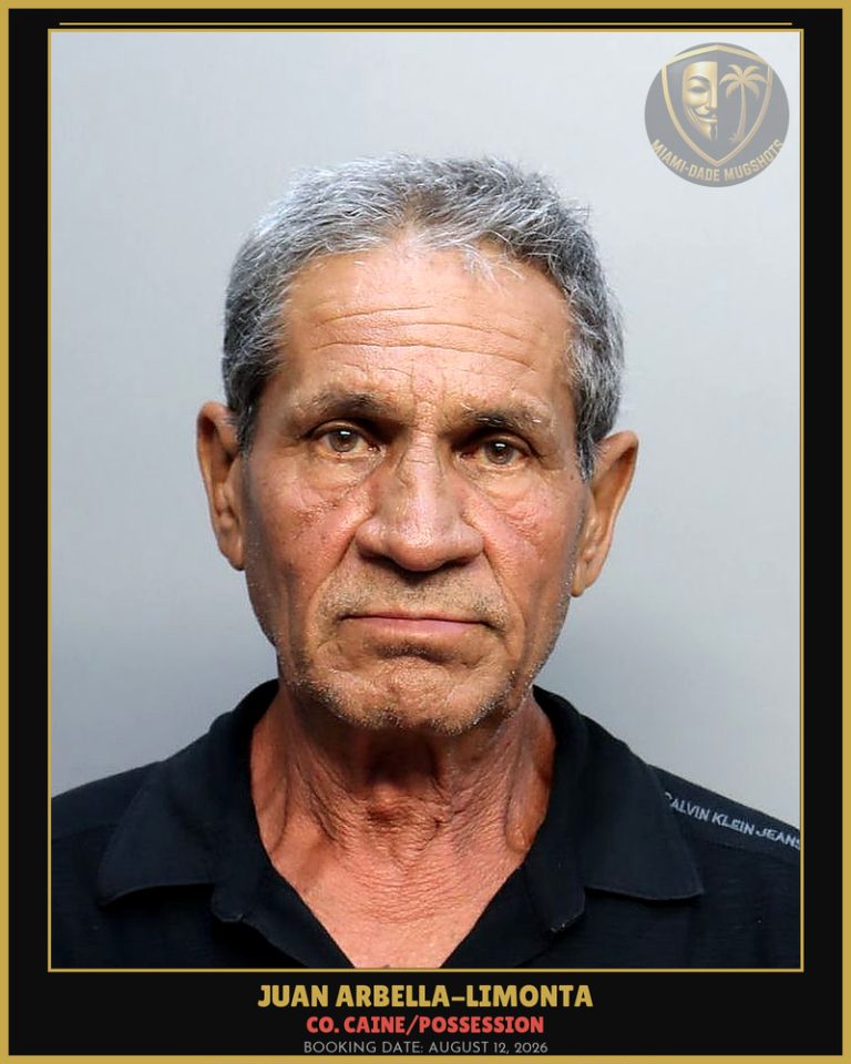 Arbella-Limonta Juan Jose Arrested – Co. Caine/POSSESSION – Miami-Dade County (August 12, 2026)