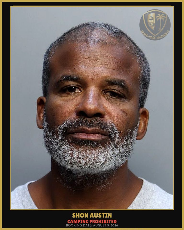 Austin Shon  Robert Arrested – CAMPING PROHIBITED – Miami-Dade County (August 5, 2026)