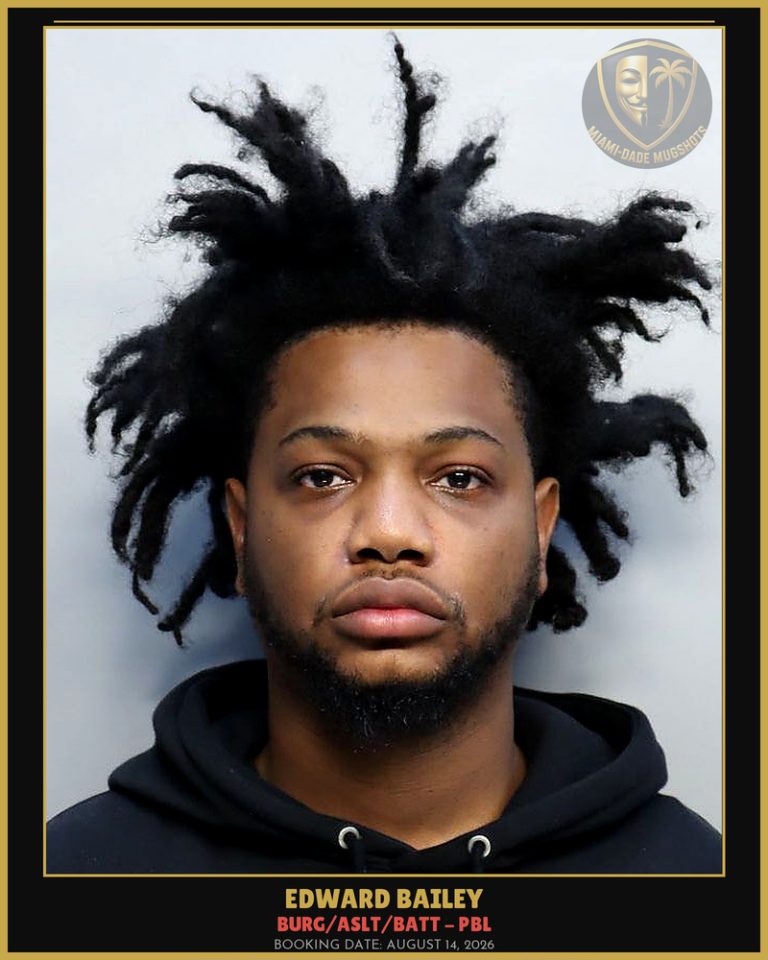 Bailey Edward Bernard Arrested – BURG/ASLT/BATT – PBL – Miami-Dade County (August 14, 2026)