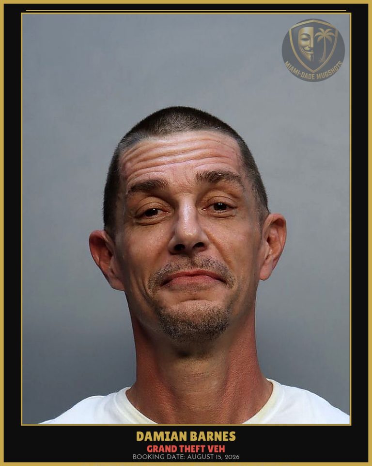 Barnes Damian  Cole Arrested – GRAND THEFT VEH – Miami-Dade County (August 15, 2026)
