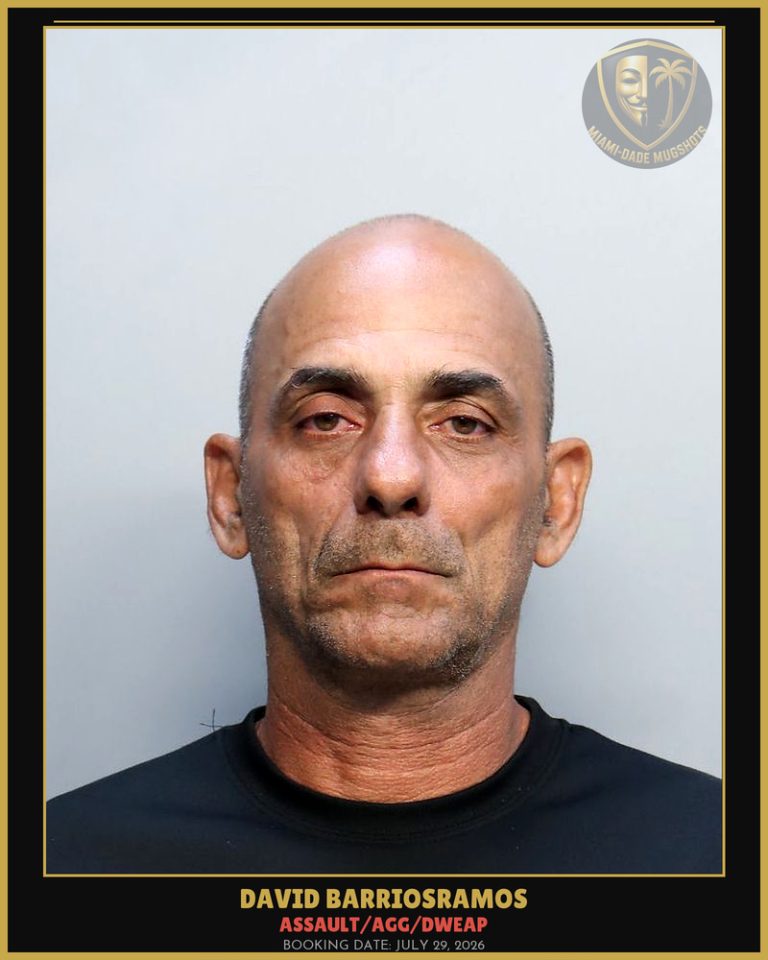 Barriosramos David Arrested – ASSAULT/AGG/DWEAP – Miami-Dade County (July 29, 2026)