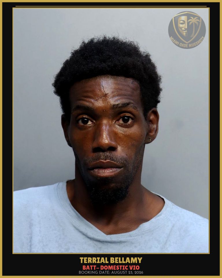 Bellamy Terrial Arrested – BATT- DOMESTIC VIO – Miami-Dade County (August 23, 2026)