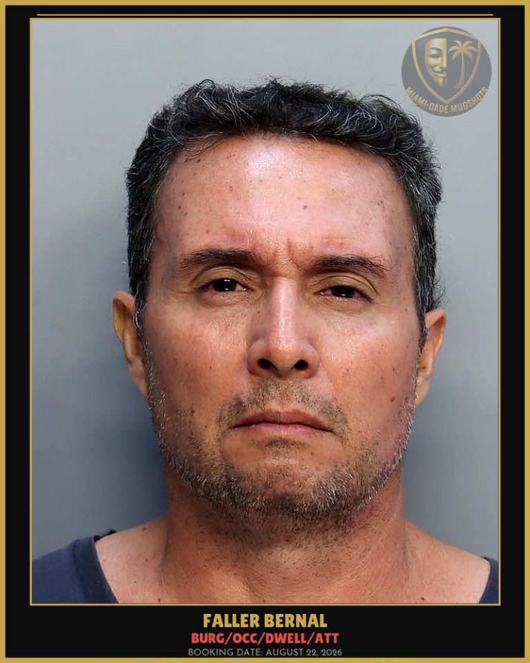 Faller Bernal Arrested – Miami-Dade County (August 21, 2026)
