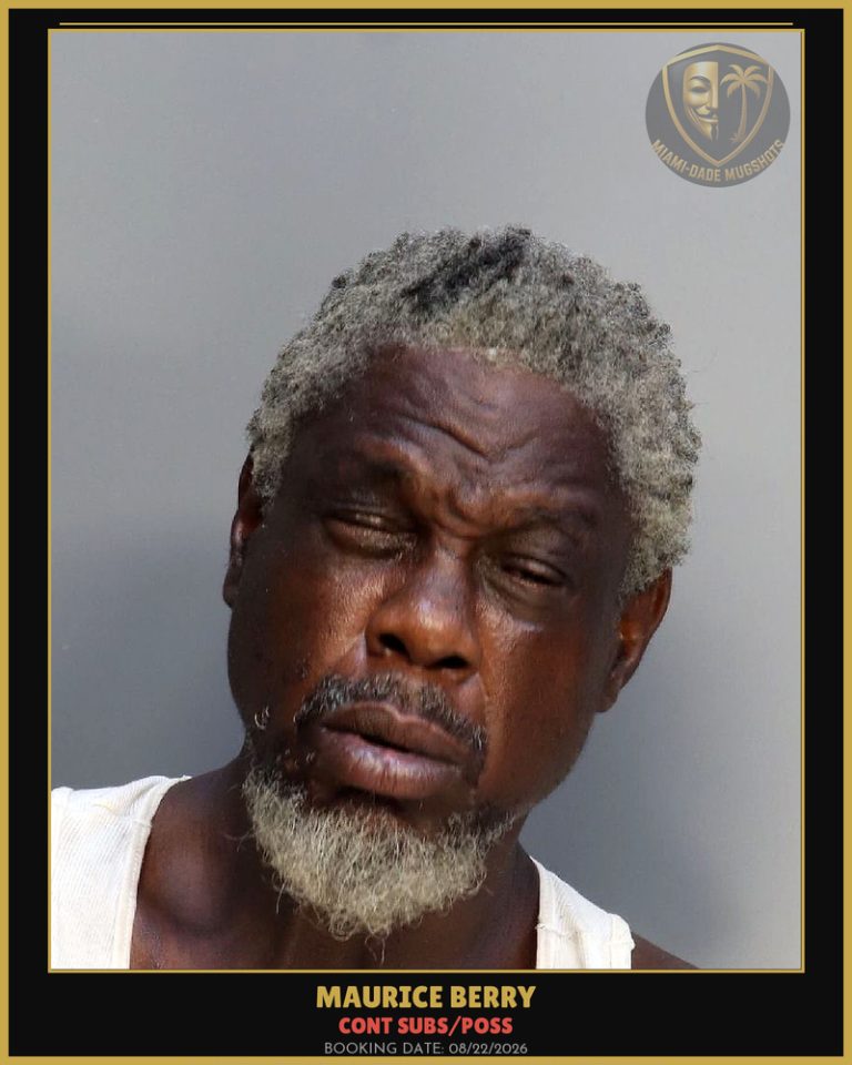 Berry Maurice  Antonio Arrested – CONT SUBS/POSS – Miami-Dade County (Unknown)