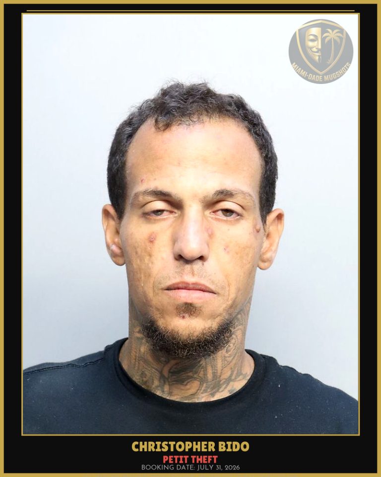 Bido Christopher Arrested – PETIT THEFT – Miami-Dade County (July 31, 2026)
