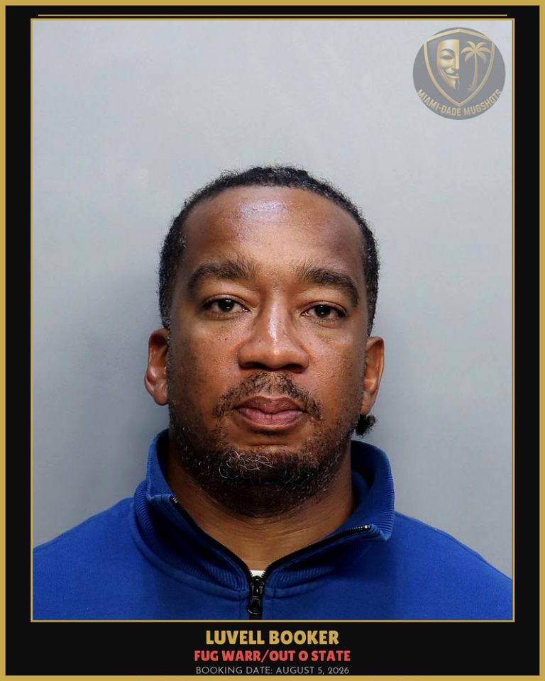Booker Luvell  Kenneth Arrested – FUG WARR/OUT O STATE – Miami-Dade County (August 5, 2026)