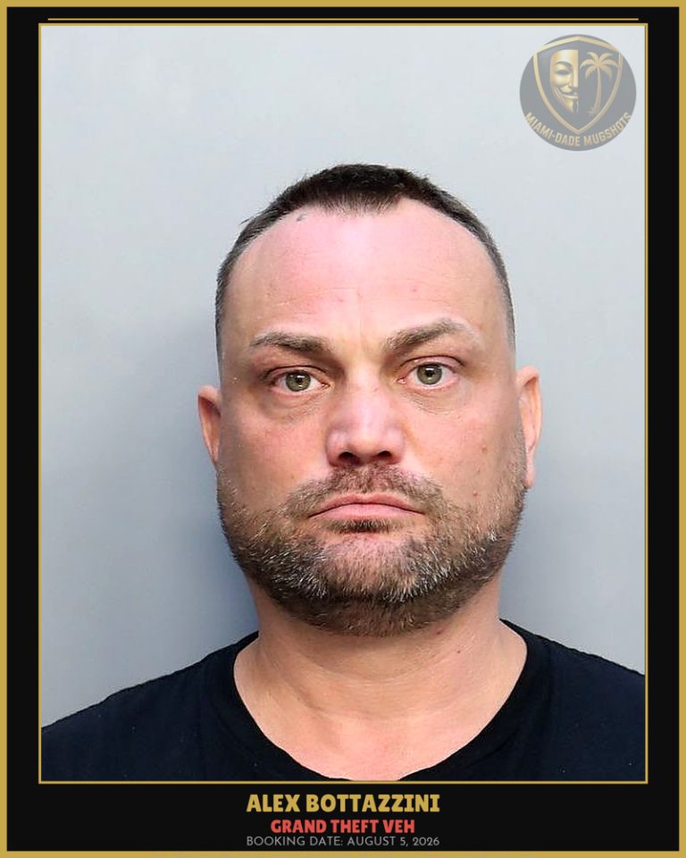 Bottazzini Alex Arrested – GRAND THEFT VEH – Miami-Dade County (August 5, 2026)