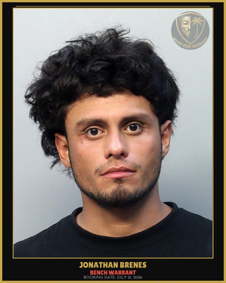 Brenes Jonathan Arrested – BENCH WARRANT – Miami-Dade County (July 21, 2026)