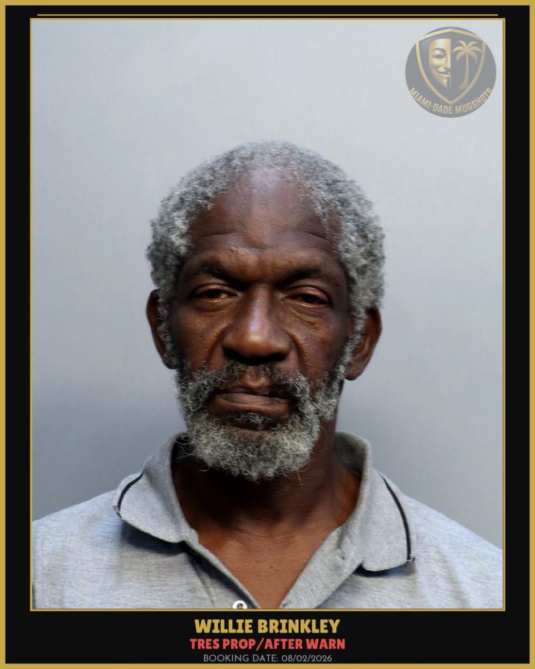 Brinkley Willie James Arrested – TRES PROP/AFTER WARN – Miami-Dade County (August 2, 2026)