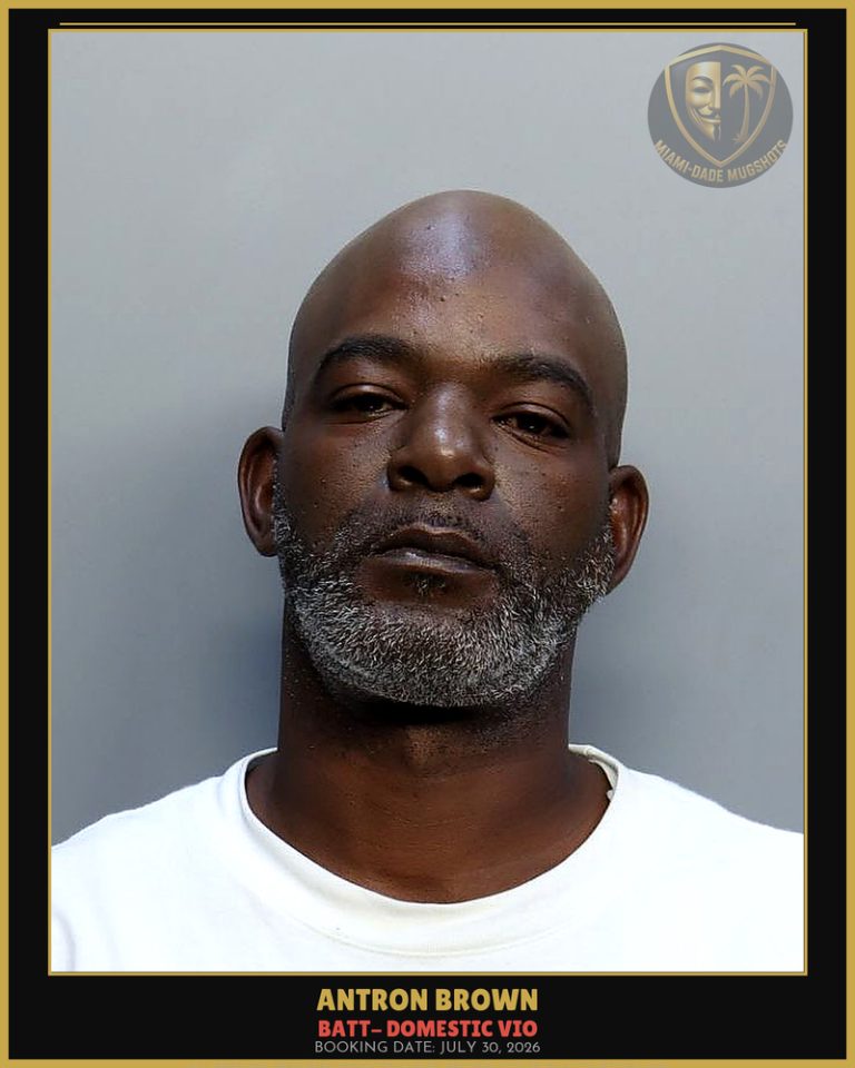 Brown Antron Antonio Arrested – BATT- DOMESTIC VIO – Miami-Dade County (July 30, 2026)