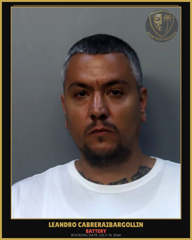 Cabreraibargollin Leandro  A Arrested – BATTERY – Miami-Dade County (July 19, 2026)