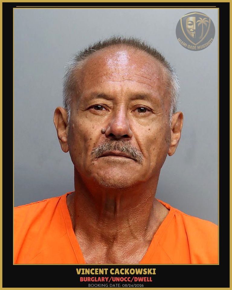 Cackowski Vincent Arrested – BURGLARY/UNOCC/DWELL – Miami-Dade County (Unknown)