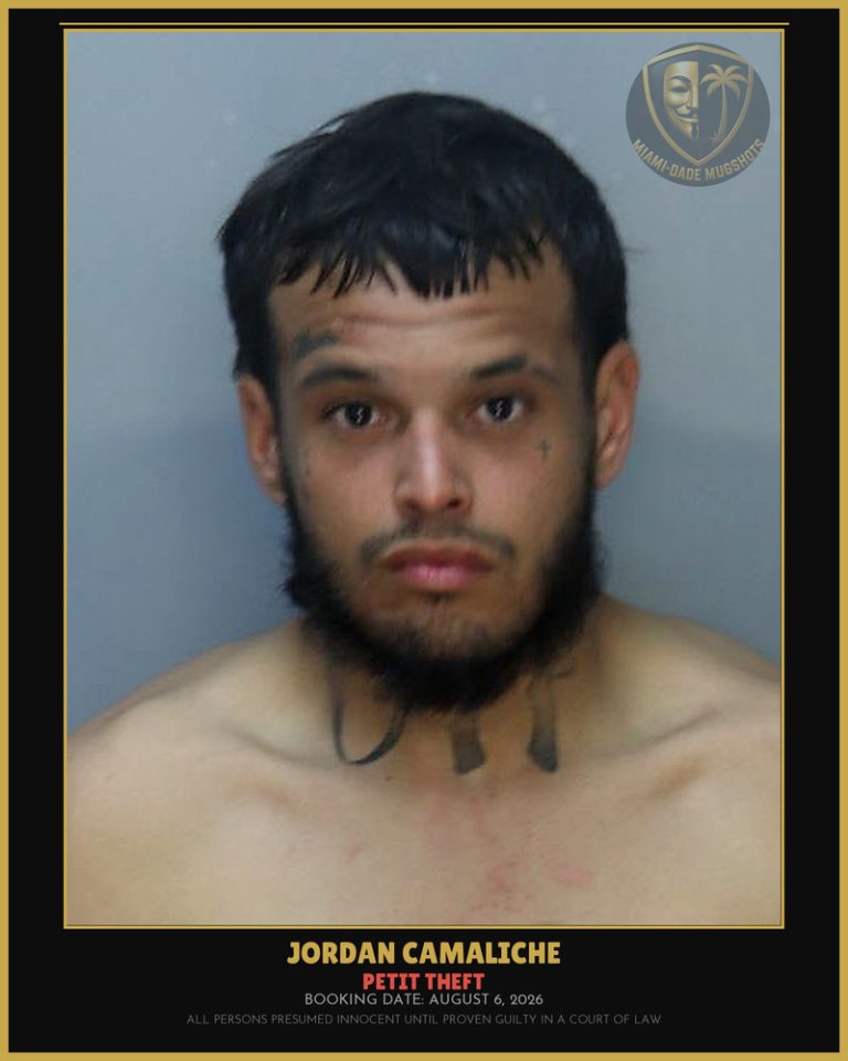 Camaliche Jordan  Jose Arrested – PETIT THEFT – Miami-Dade County (August 6, 2026)