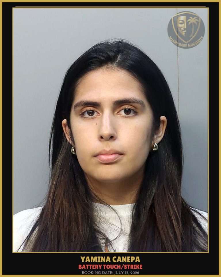 Canepa Yamina D Arrested – BATTERY TOUCH/STRIKE – Miami-Dade County (July 15, 2026)
