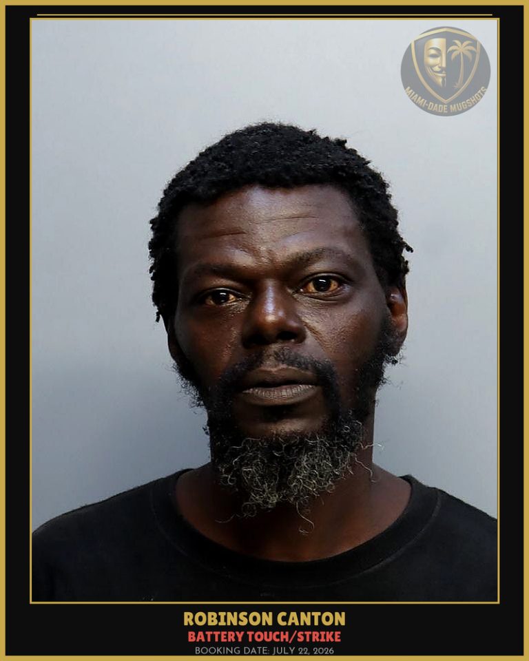 Canton Robinson  Benson Arrested – BATTERY TOUCH/STRIKE – Miami-Dade County (July 22, 2026)
