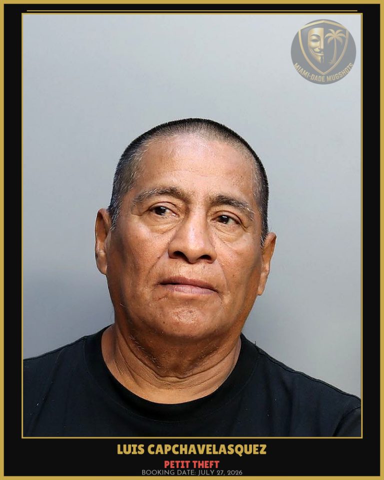 Capchavelasquez Luis Alberto Arrested – PETIT THEFT – Miami-Dade County (July 27, 2026)