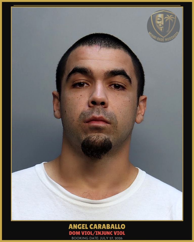 Caraballo Angel Nathan Arrested – DOM VIOL/INJUNC VIOL – Miami-Dade County (July 27, 2026)