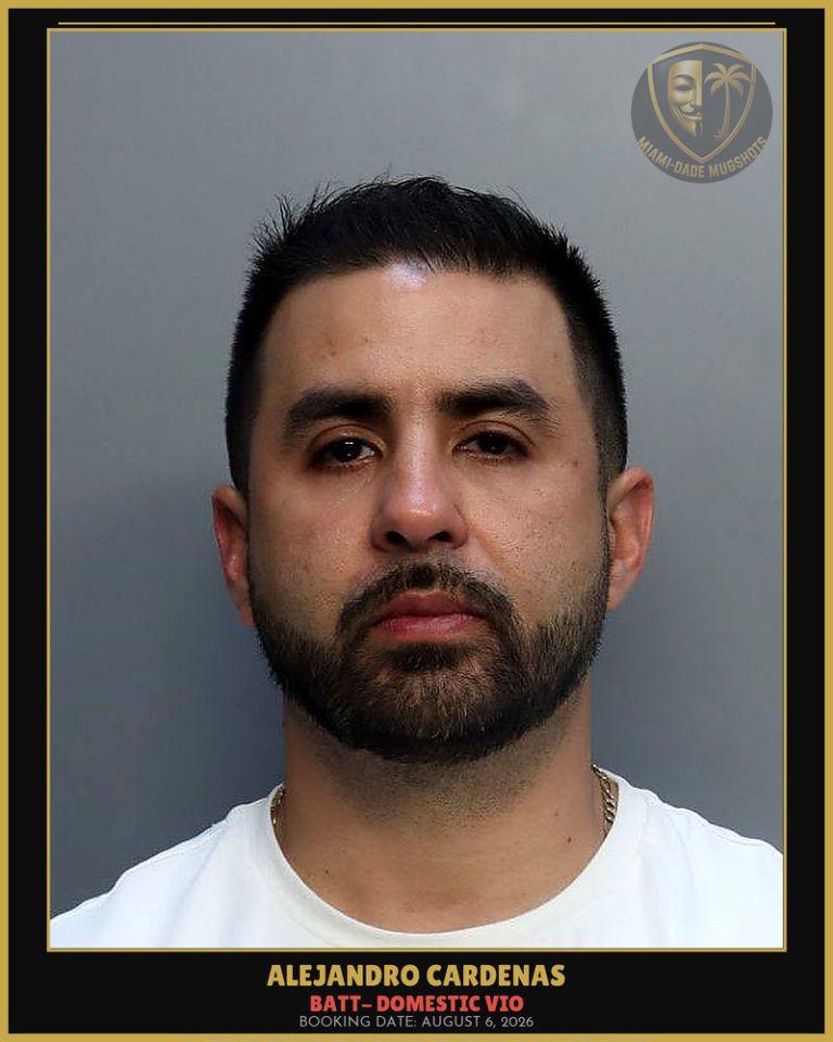 Cardenas Alejandro  Barroetabena Arrested – BATT- DOMESTIC VIO – Miami-Dade County (August 6, 2026)