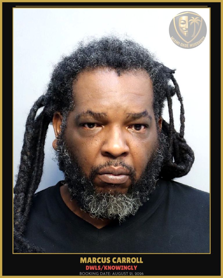 Marcus Carroll Arrested – Miami-Dade County (August 21, 2026)