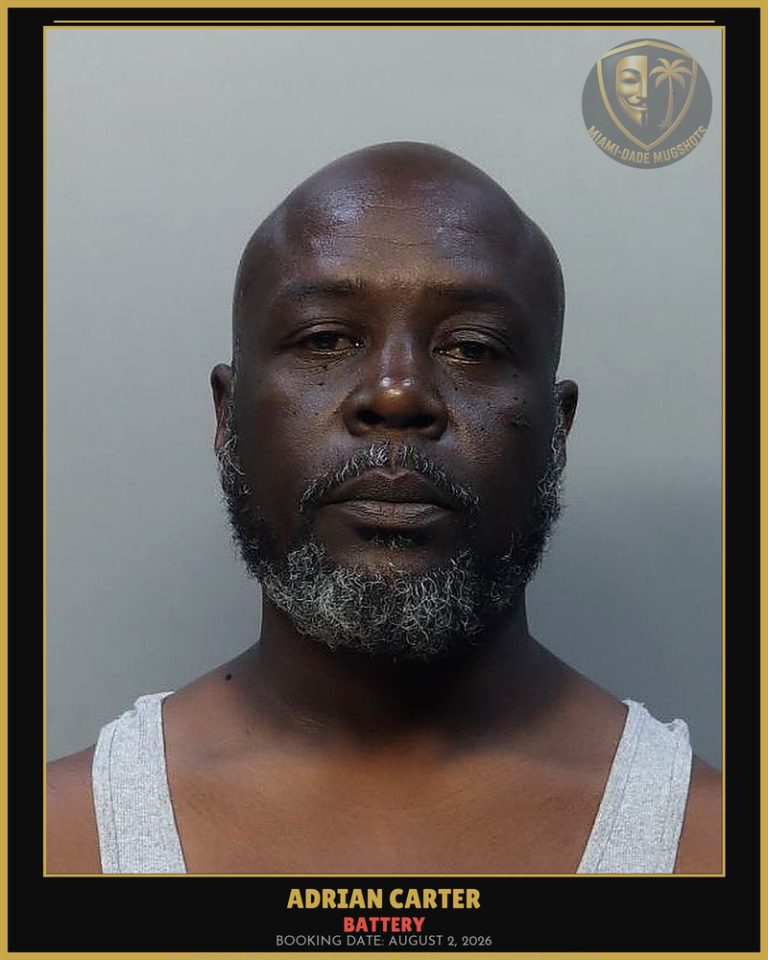 Carter Adrian  T Arrested – BATTERY – Miami-Dade County (August 2, 2026)