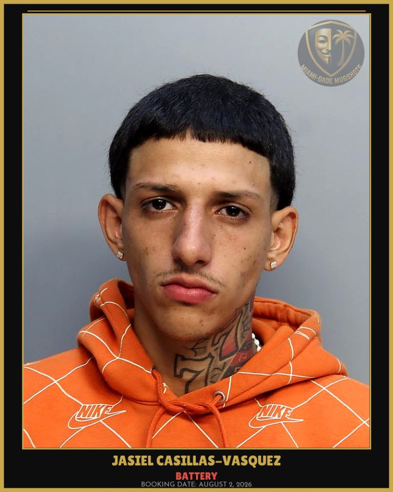 Casillas-Vasquez Jasiel  Josue Arrested – BATTERY – Miami-Dade County (August 2, 2026)