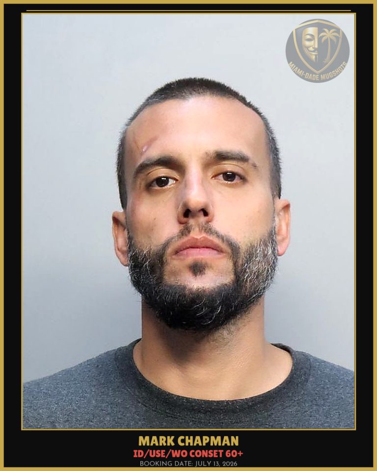 Chapman Mark  Joseph Arrested – ID/USE/WO CONSET 60+ – Miami-Dade County (July 13, 2026)