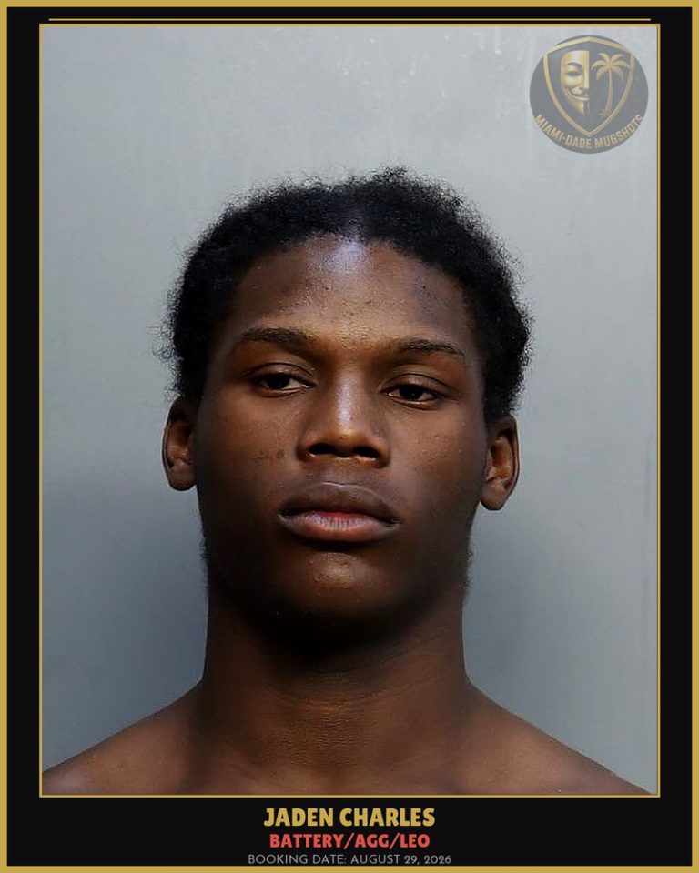 Charles Jaden  Xavier Arrested – BATTERY/AGG/LEO – Miami-Dade County (August 29, 2026)