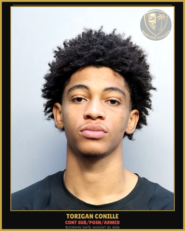 Conille Torigan Arrested – CONT SUB/POSN/ARMED – Miami-Dade County (August 30, 2026)