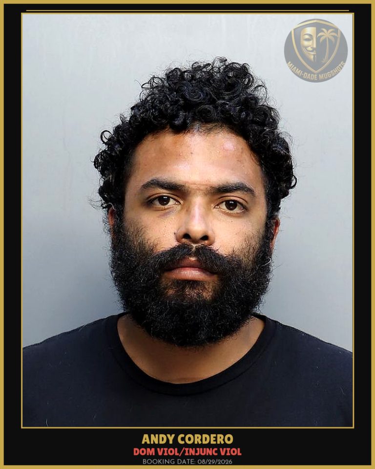Cordero Andy  L Arrested – DOM VIOL/INJUNC VIOL – Miami-Dade County (Unknown)