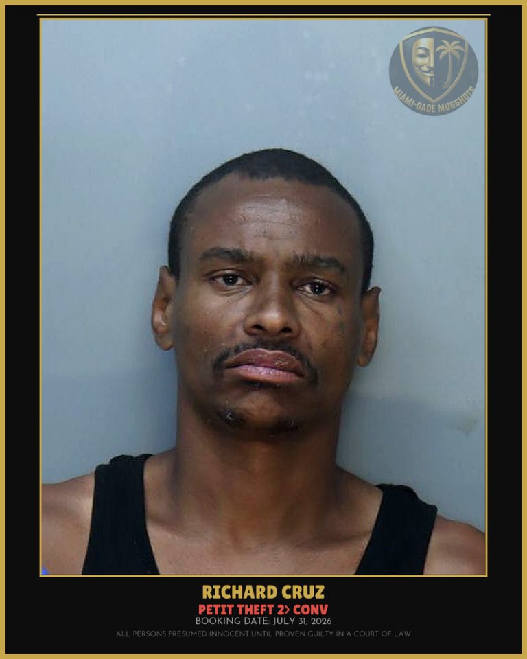 Cruz Richard  George Arrested – PETIT THEFT 2> CONV – Miami-Dade County (July 31, 2026)