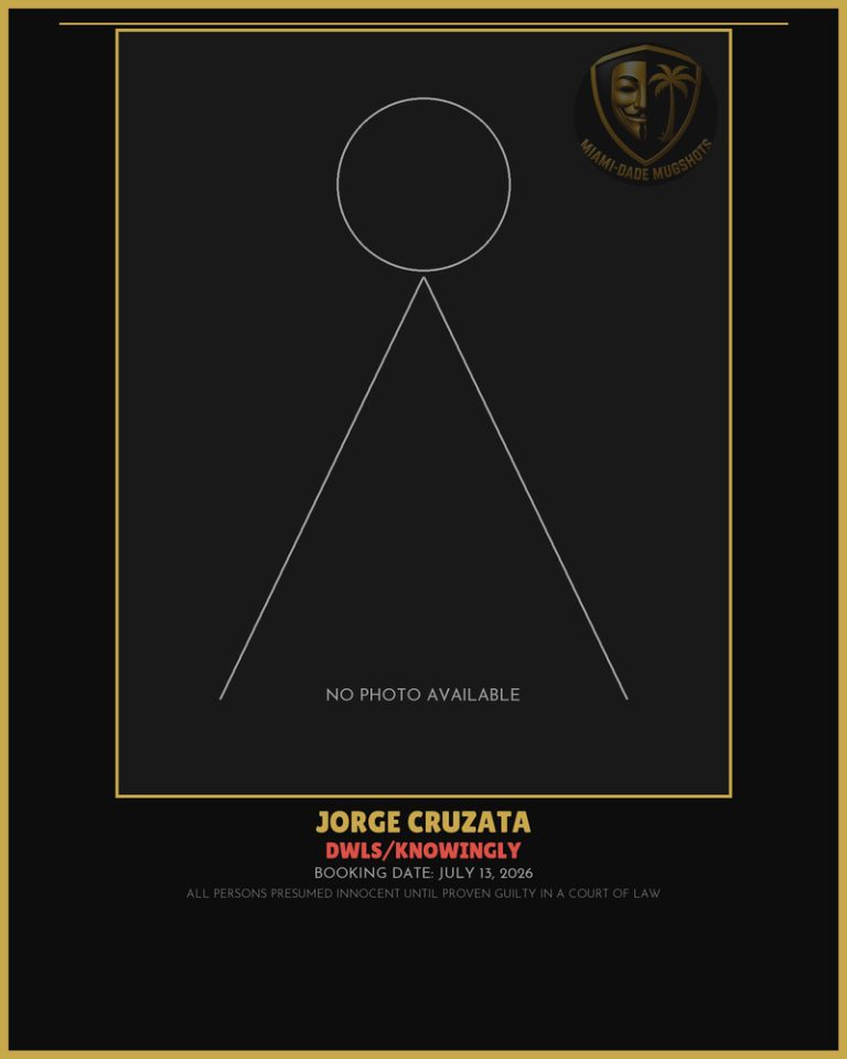 Cruzata Jorge  Luis Arrested – DWLS/KNOWINGLY – Miami-Dade County (July 13, 2026)